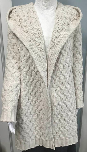 Wrap Knit Hooded Sweater