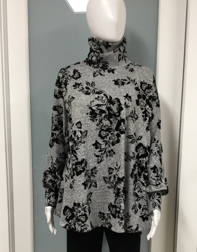 Black and Grey A-Line Top
