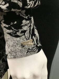 Black and Grey A-Line Top