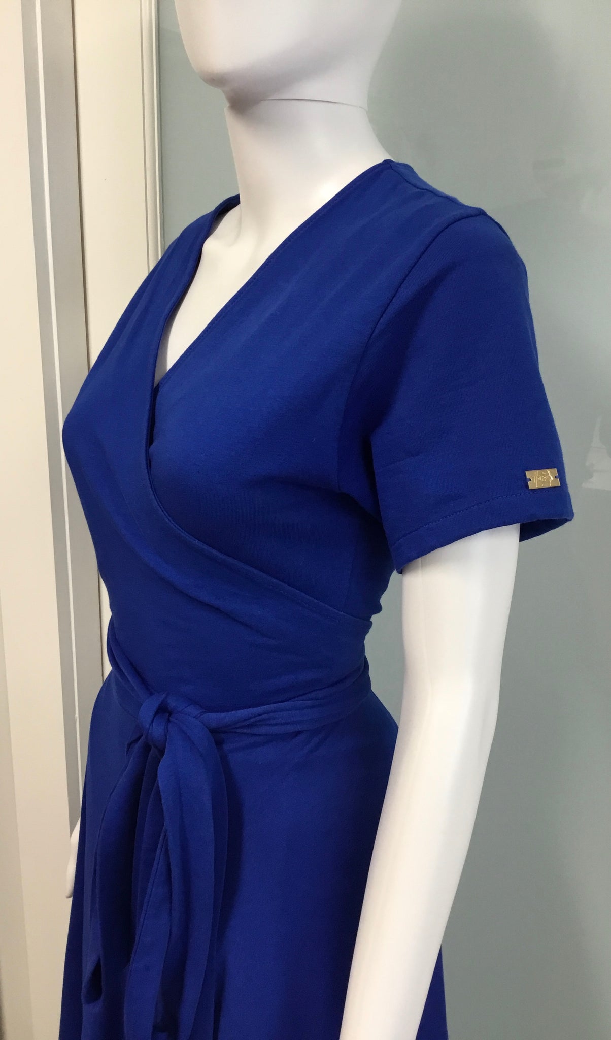 Short Sleeve French Terry Wrap Dress Holly Howard Creations Short Sleeve French Terry Wrap Dress Holly Howard Creations
